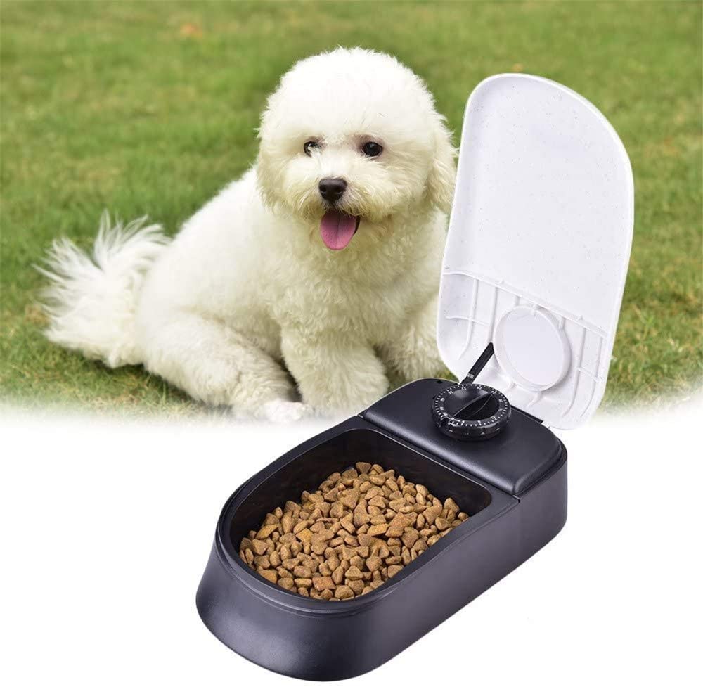  LLDKA Alimentador del Animal doméstico automático, Perros y Gatos de Distribuidor automático es Capaz de almacenar Comida 2 kg de alimento 2 