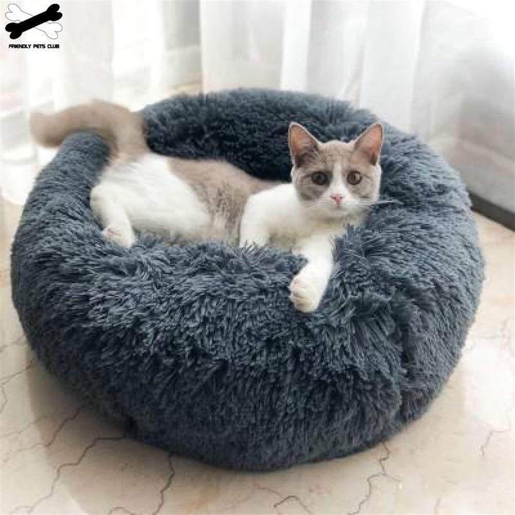  LNLW Cama del Perro cómodo Durante Ultra Suave y Lavable Cojín del Gato Perdurable Mats latencia al Aire Libre (Color : Light Gray, Size : 60cm 12kg Sleep) 