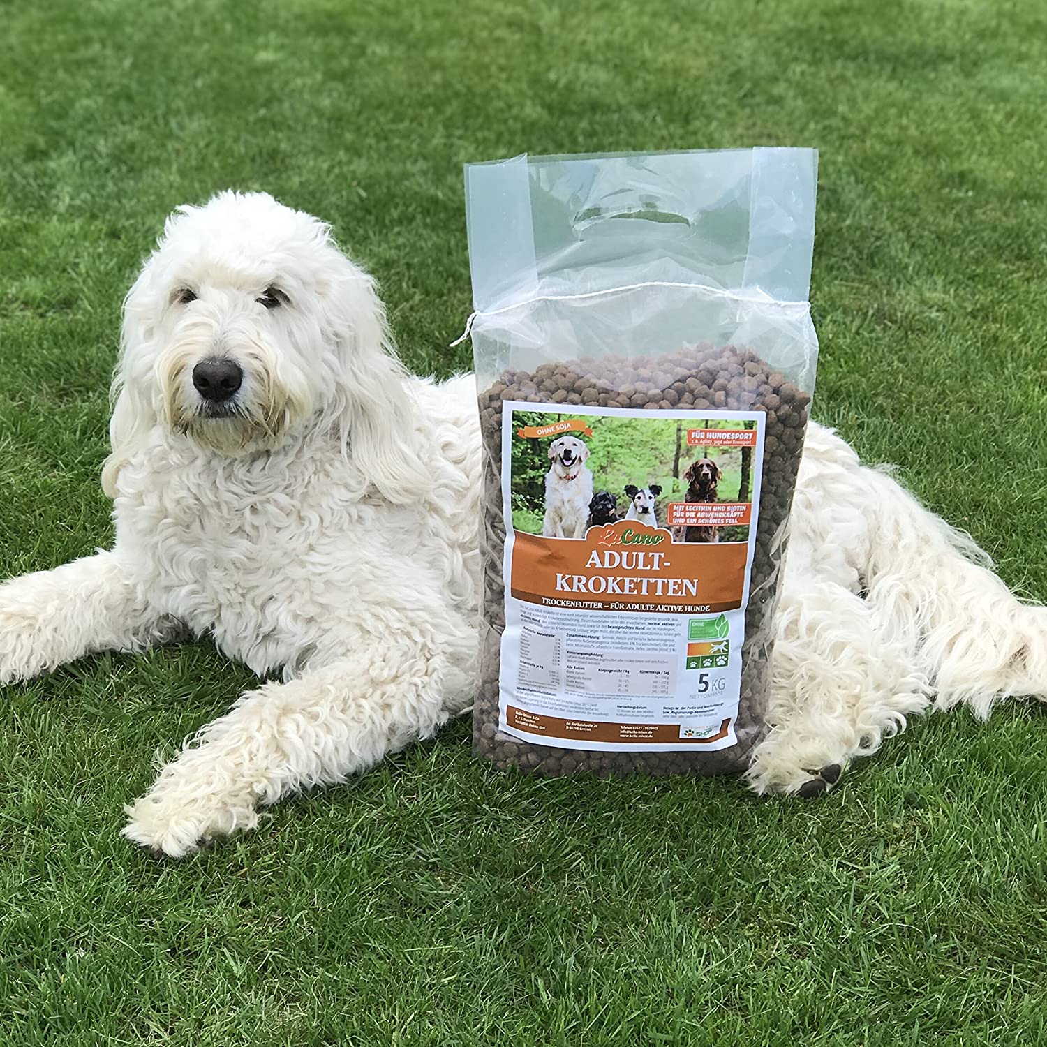  LuCano Metaphys 5 kg Adult Premium de krokette soja sin/con Biotina y zinc para ser sedoso/de pelo para perros activa 