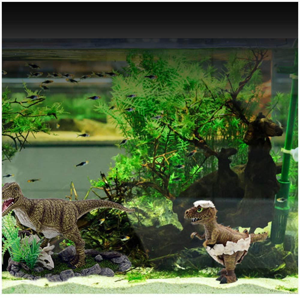  LUCKFY Dinosaurio del Ornamento del Acuario Duradero Resina de Seguridad para Todos los Peces y Acuáticos Animales Juguetes para niños y decoración para el hogar 