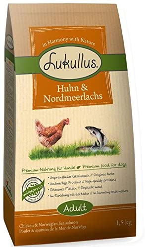  Lukullus - Salmón salvaje para comida de perro y gallina Una comida saludable y saludable para su perro 