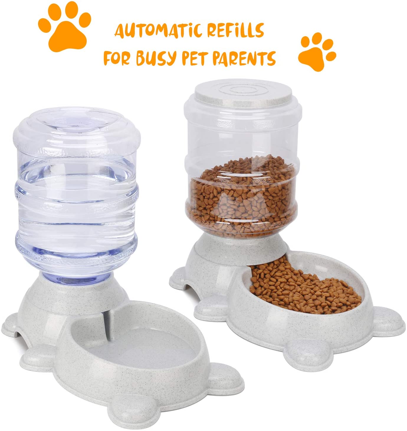  Made King Comederos automáticos para Mascotas, para Perros y Gatos con alimento y dispensador de Agua, alimentador automático de Comida para Mascotas y regador para Perros y Gatos 