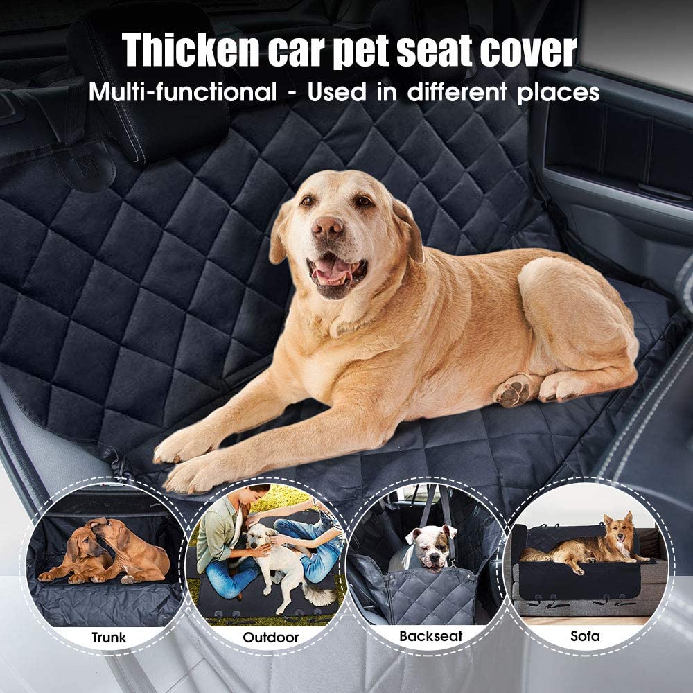  Masthome Cubierta Asiento Coche Perro,Fundas de Carros para Perros,Impermeable y Antideslizante, con 2 Cinturones de Seguridad Ajustables y un Guante, para Gatos,Animales,Lavable a Máquina 