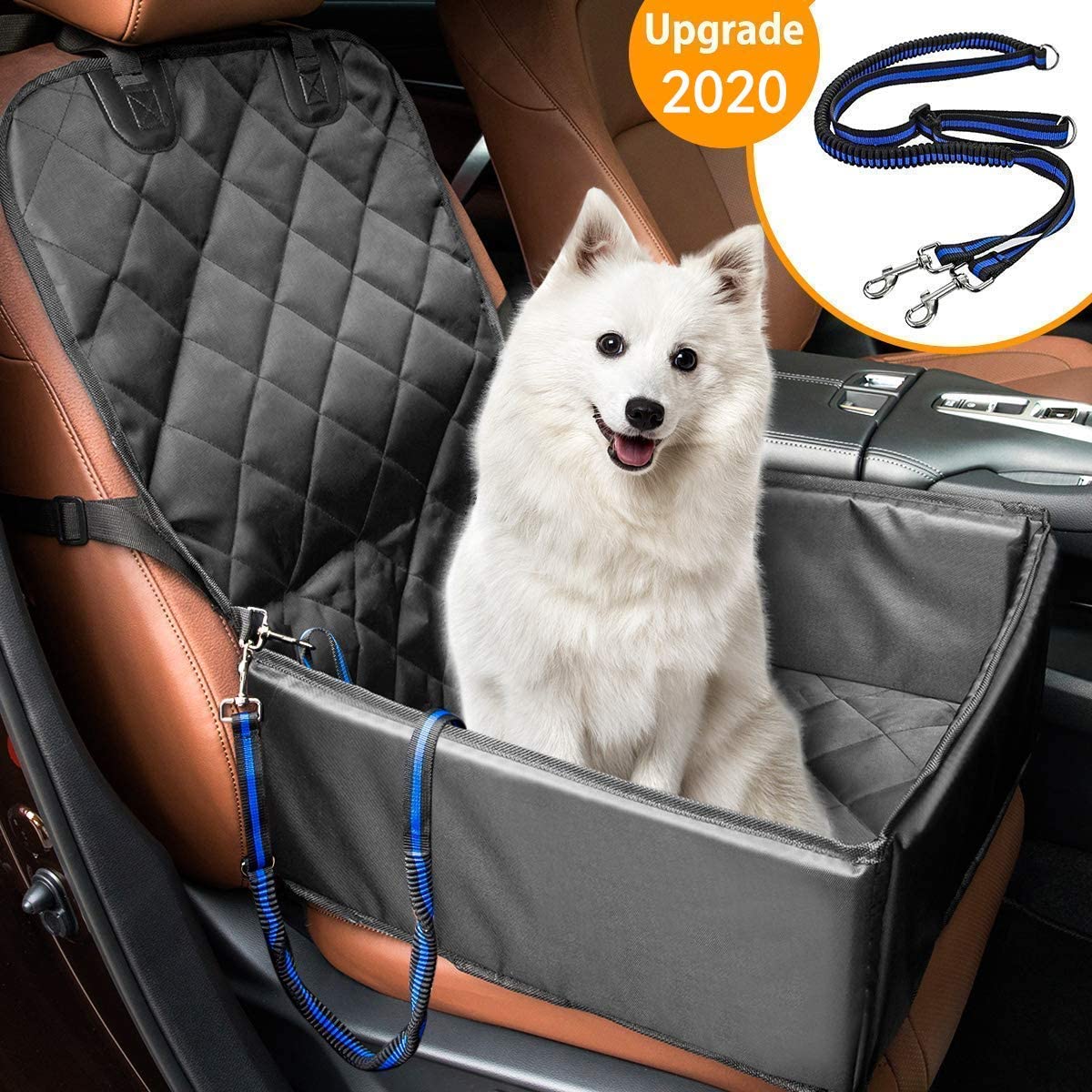  MATCC Protector de Asiento de Coche para Mascota Funda de Coche para Perros de Transporte 3 en 1 con Cadena Ajustable Impermeable Resistente al Desgaste Protección para Mascotas de Coche para Viajar 