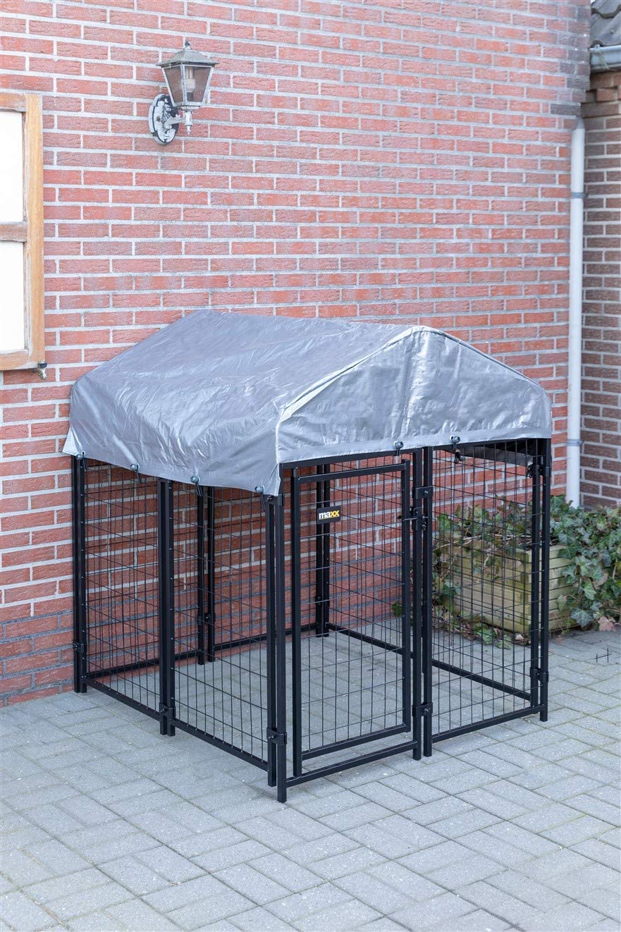  Maxx – chenils para Exteriores con Techo y Puerta – Caseta para Perro – 1,2 x 1,2 x 1,35 m 