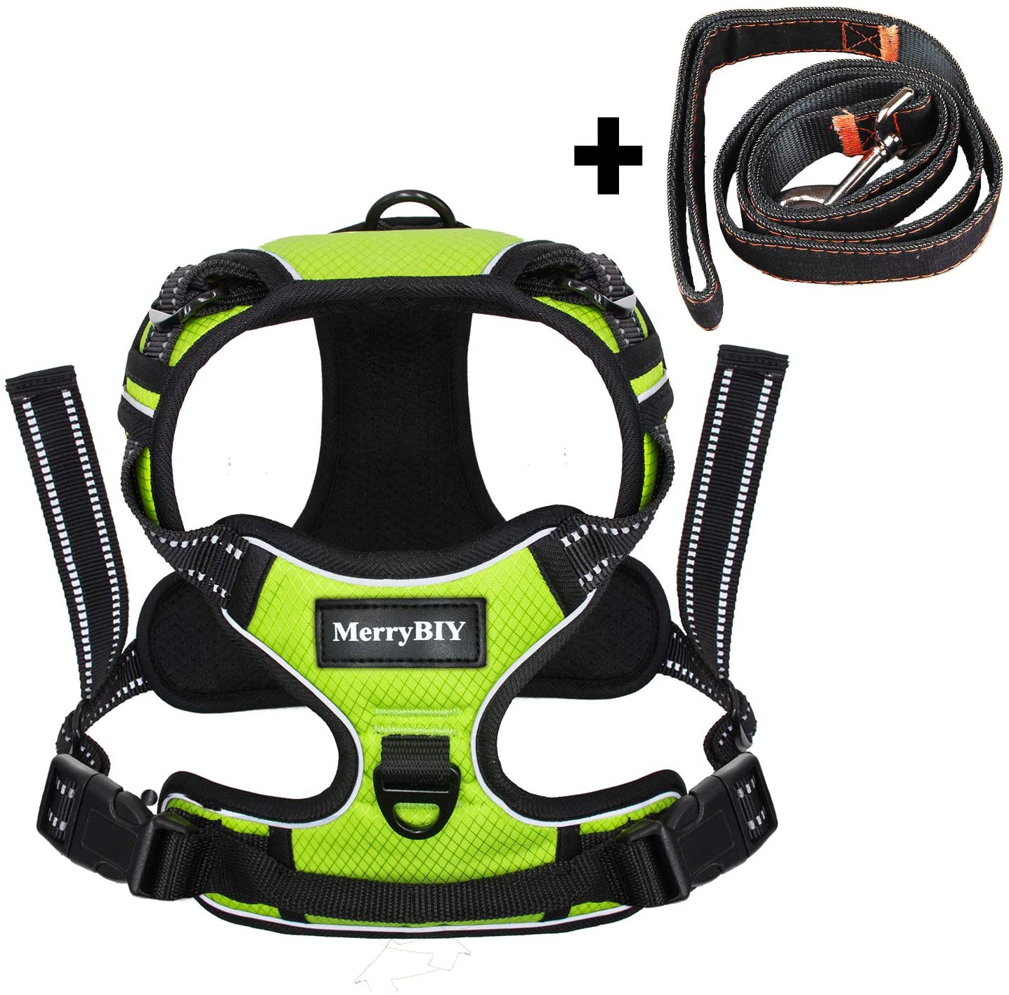  MerryBIY Arnés Perro, Perros Pecho de Arnés Mascotas Reflectante Antitranspirante Acolchado Dog Vest Harness Ajustable Arnes Seguridad Chaleco Cabestro para Ejercicio de Caminar Formación Corriendo 