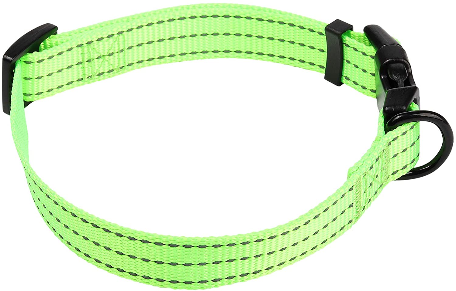  Mile High Life Collar para Perro de Alta Vida, Verde Lima, Azul, Rosa, Morado, Nailon con Tres Correas Reflectantes de 3 m 