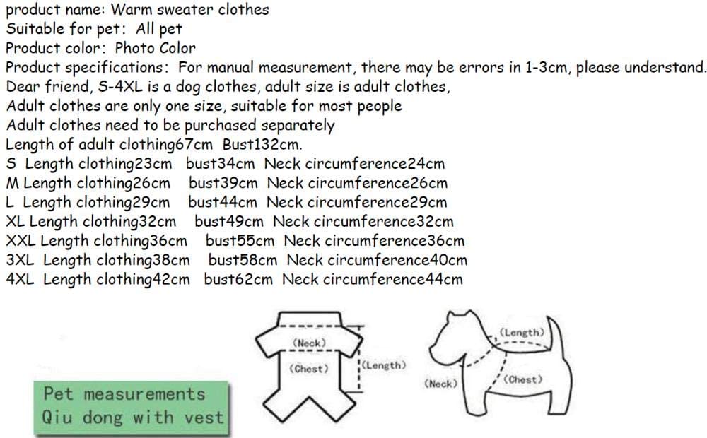  Miminuo Jersey Bebe Niño,HSWLL Ropa Abrigada de otoño e Invierno para Mascotas Ropa para Padres e Hijos con Capucha Chaqueta de Felpa con Capucha suéter para Perro Bulldog francés-UN_4XL 