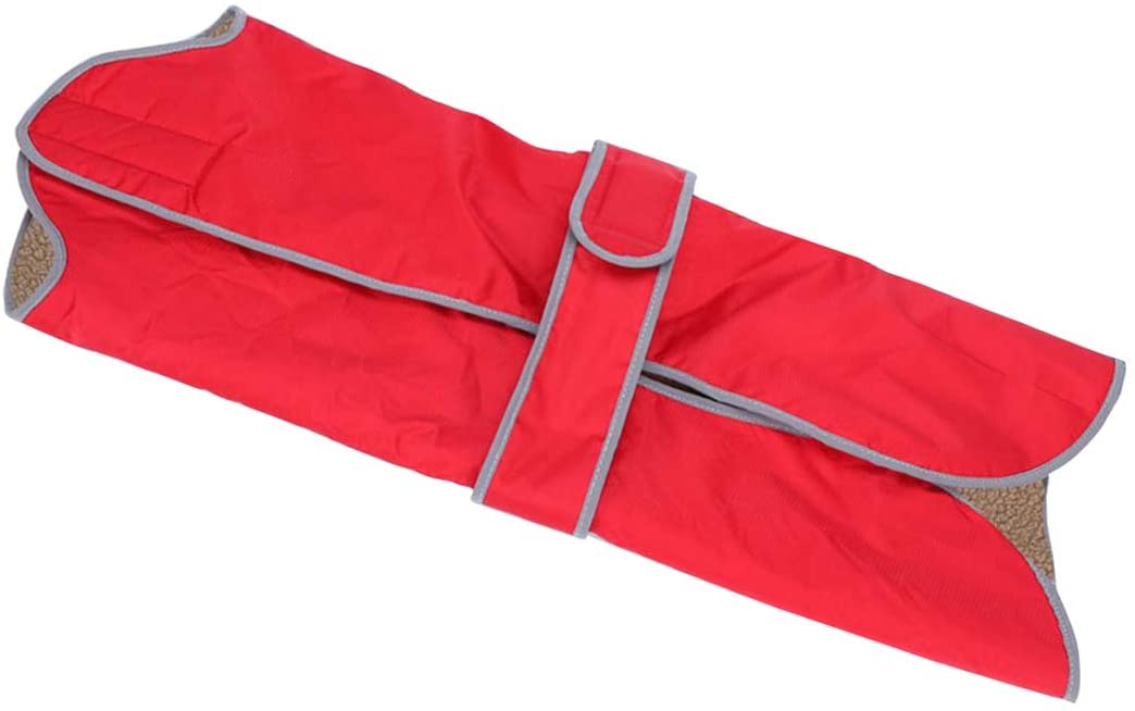  Morezi Abrigo para Perro Impermeable, Abrigo de Invierno para Perro con Forro Polar Grueso, Ropa para Perro al Aire Libre con Bandas Ajustables para Galgo, Lurcher y Whippet 