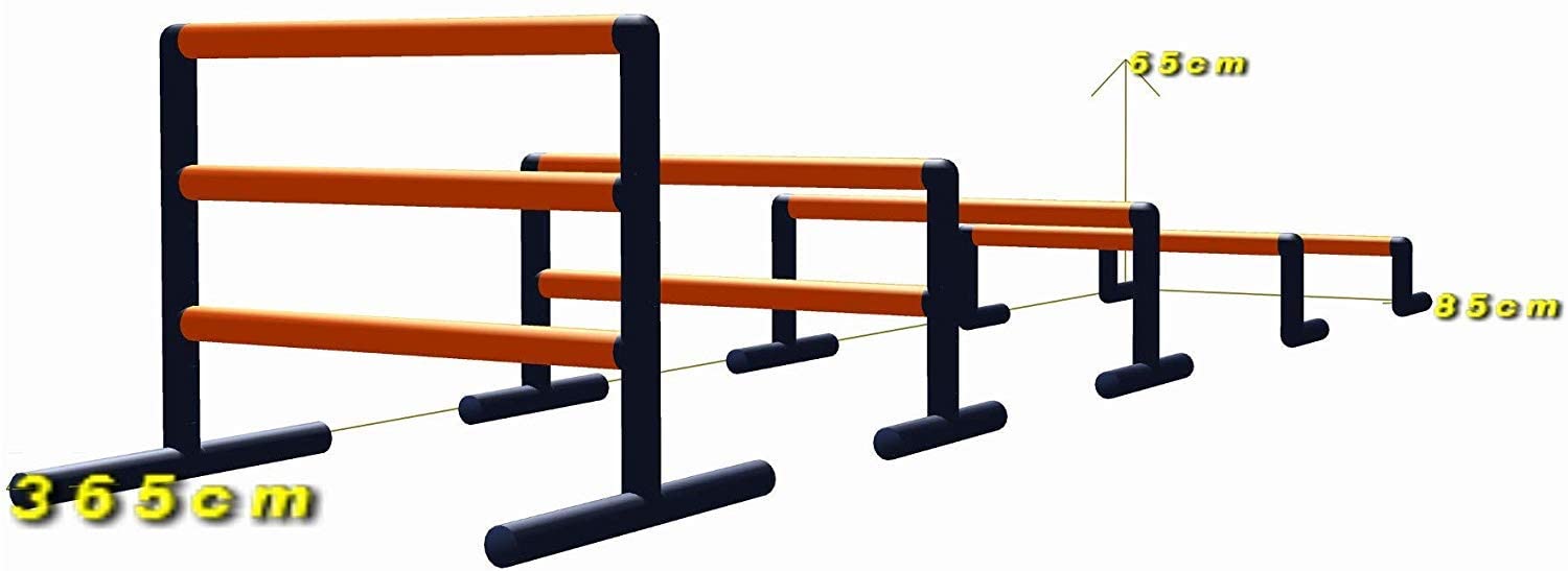  move and stic – Perro Agility-Hürde Slalom Ejercicio Perro Deportes Entrenamiento Hurdle Set Extra Robusto Desde 5 cm Kunstoffrohren Variable Ajustable 