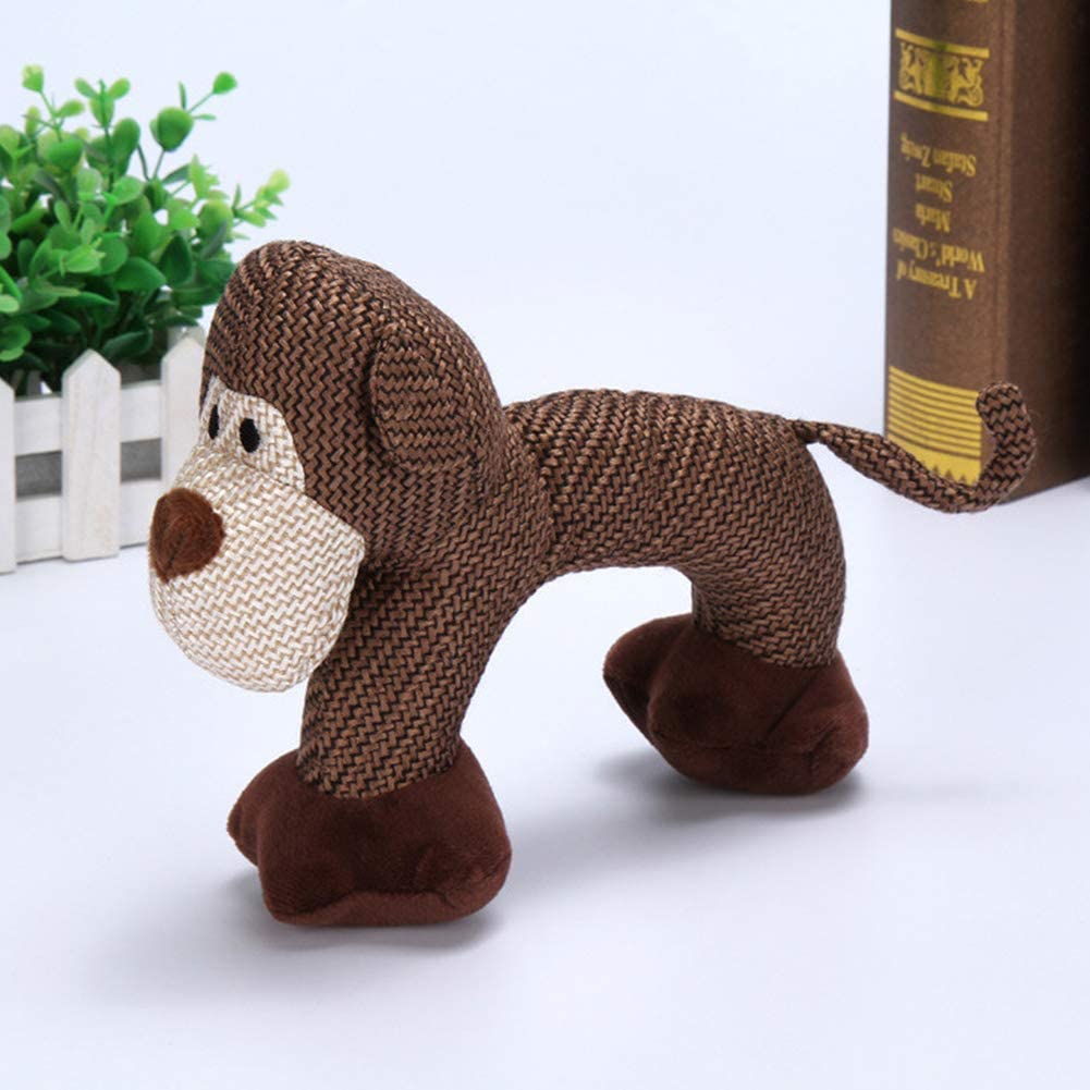  Naisidier - Juguete de Peluche con Forma de Mono, sonajero Integrado, Juguete de Limpieza de Dientes para Perros pequeños, medianos, Accesorios para Mascotas, Suministros para Mascotas 