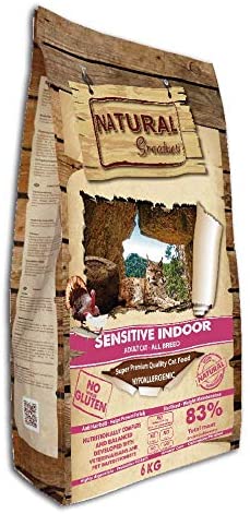  Natural Greatness Pienso seco para Gatos Receta Sensitive Indoor. Super Premium- Adult Cat- Todas Las Razas- 6 kg 