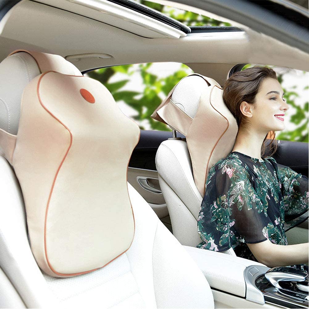  newhashiqi Almohada de Espuma viscoelástica para reposacabezas de Coche 