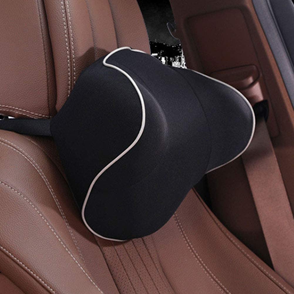  newhashiqi Almohada para reposacabezas de Coche, Almohadilla de protección para reposacabezas y Cuello para Asiento de Coche, Almohada de Descanso de algodón con Memoria Transpirable 