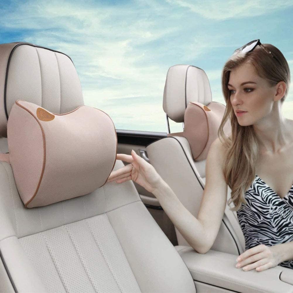  newhashiqi - Almohada para reposacabezas de Coche, cómoda Almohada de Espuma viscoelástica para la Parte Trasera del Coche 