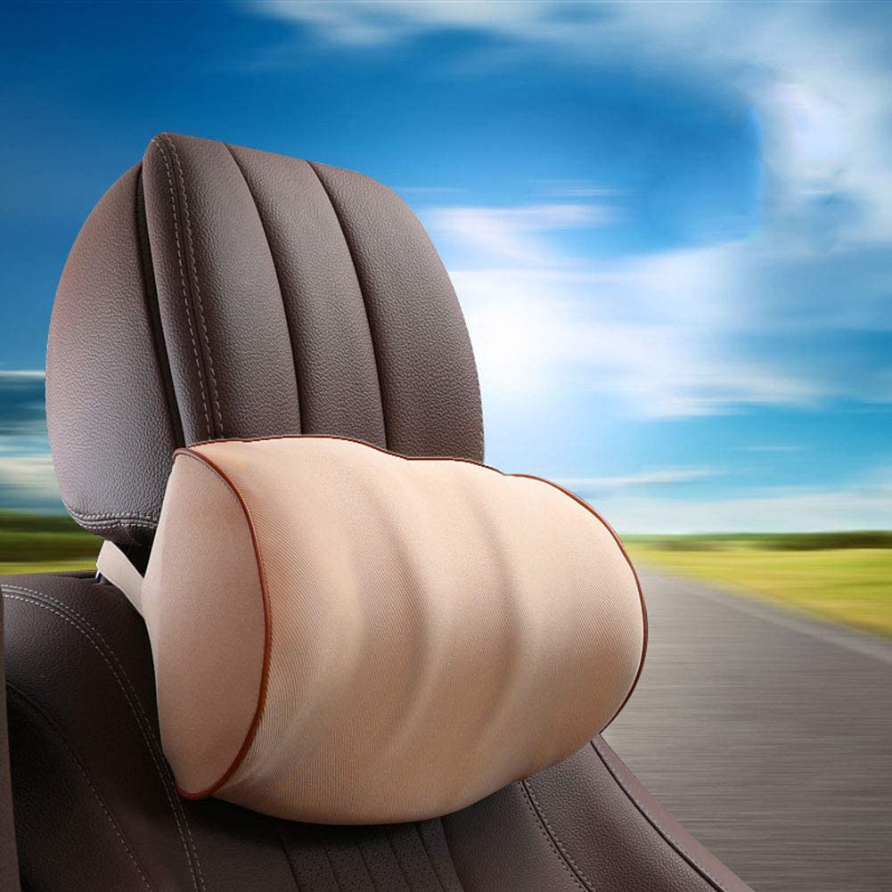  newhashiqi Almohada para reposacabezas de Coche, reposacabezas para Asiento de Coche, Almohada de algodón con Memoria de Espacio Suave 