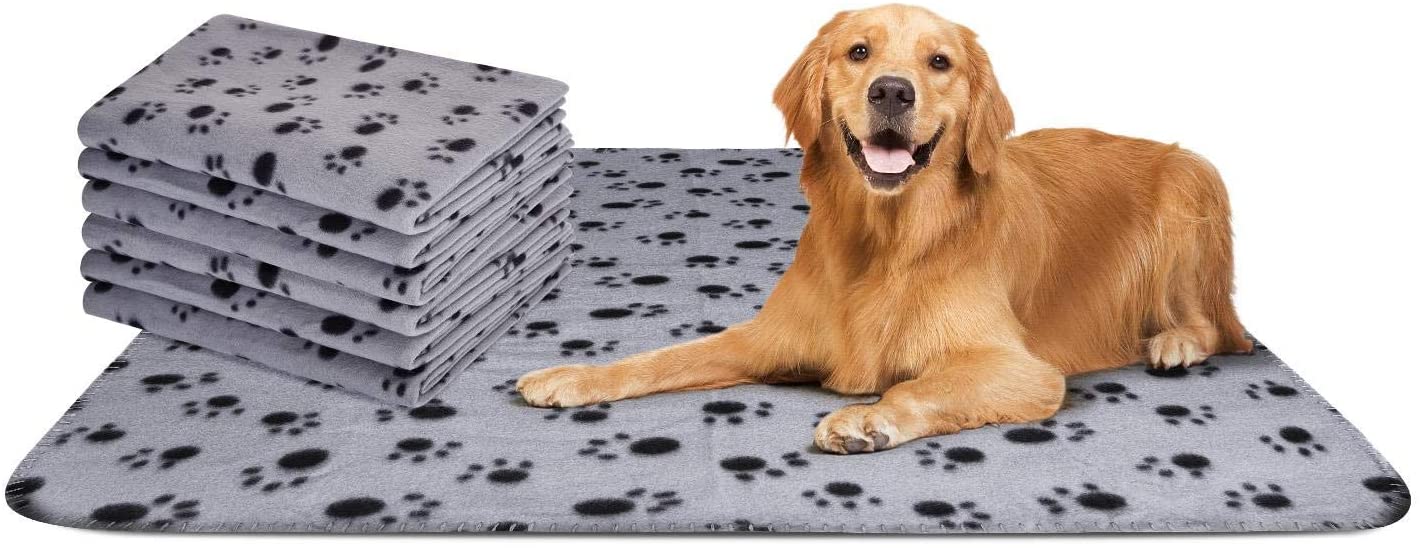  Nobleza – 6 x Manta Suave de Felpa para Perros, Gatos y Otras Mascotas. Lavable. Color Gris, 75 * 75 