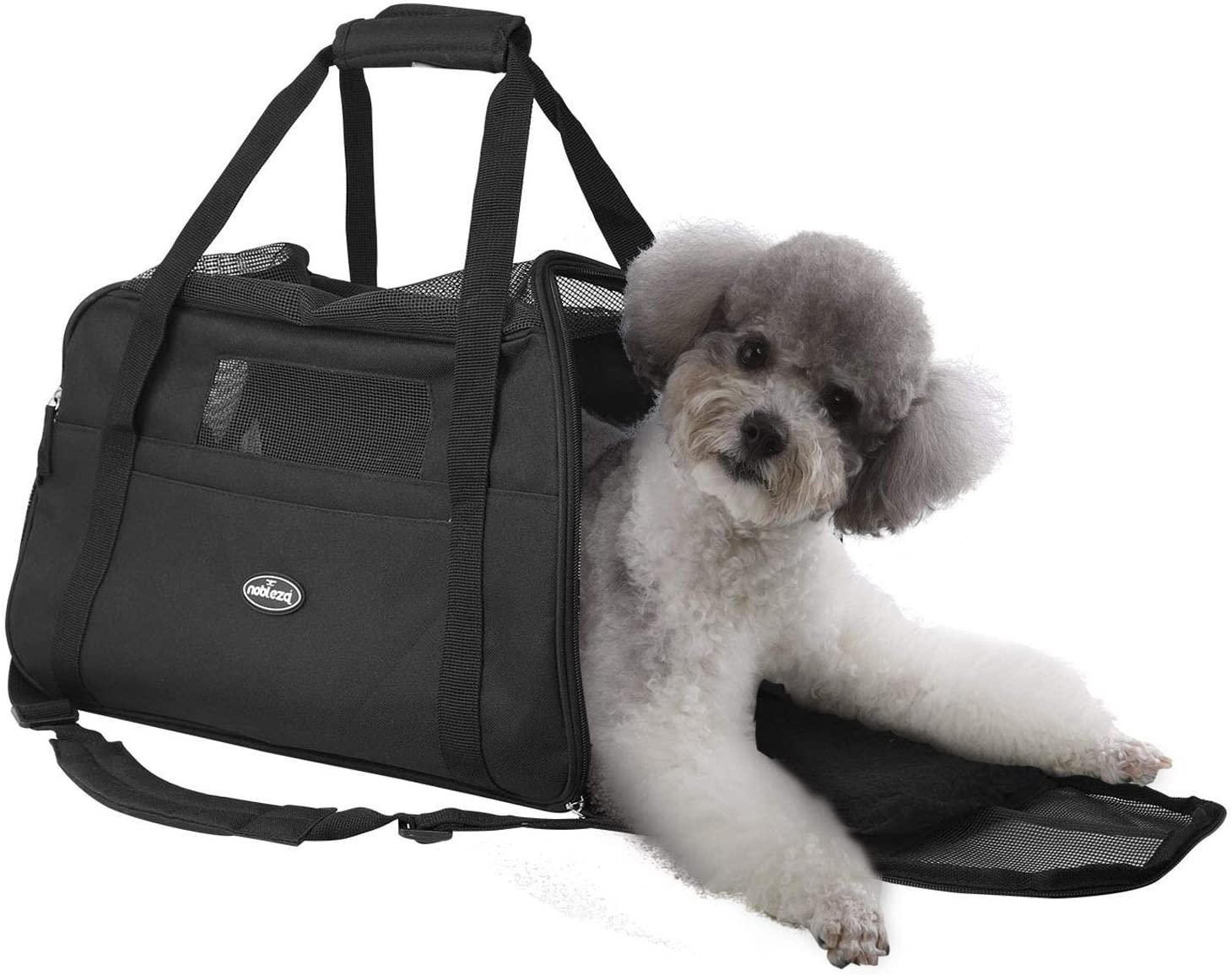  Nobleza - Bolso transportín de Viaje Plegable para Perros y Gatos. Tela Oxford, Talla L, (48 * 25 * 33) cm 