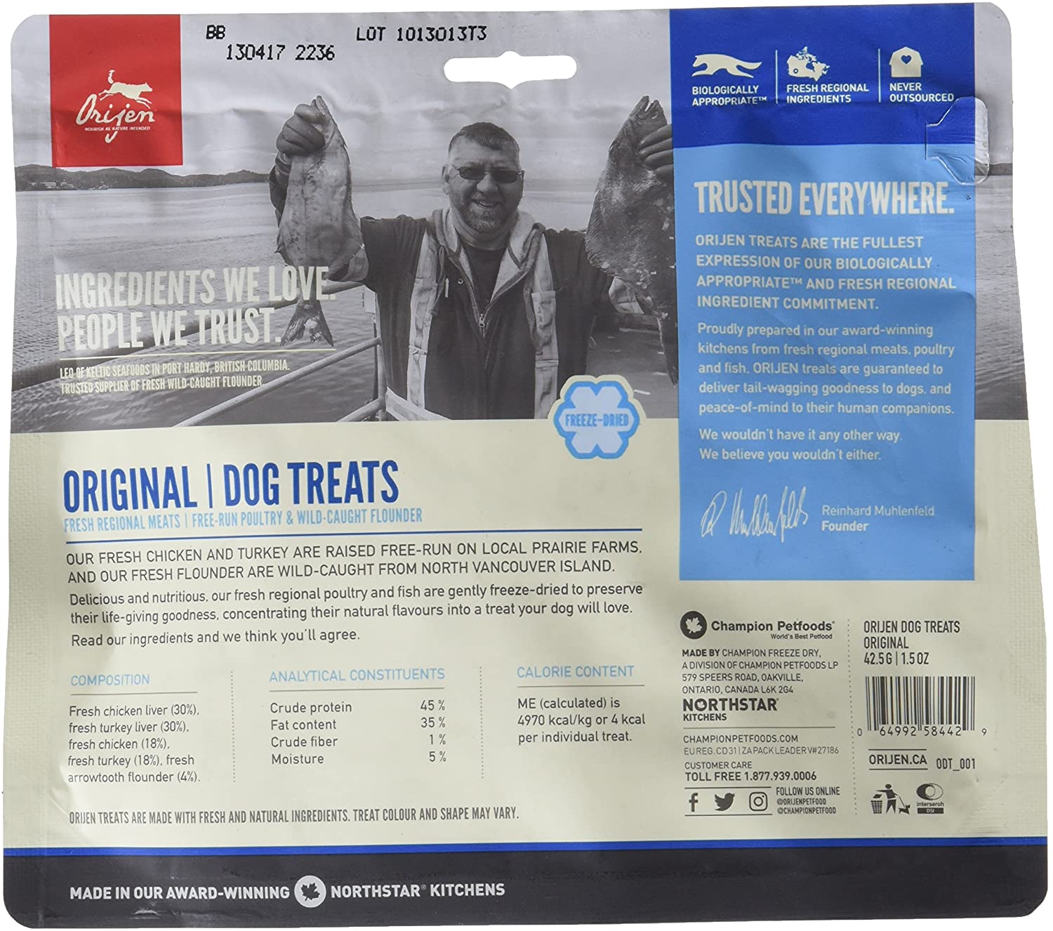  Orijen Canine Adult Treat Original 42,5Gr 42.5 g 