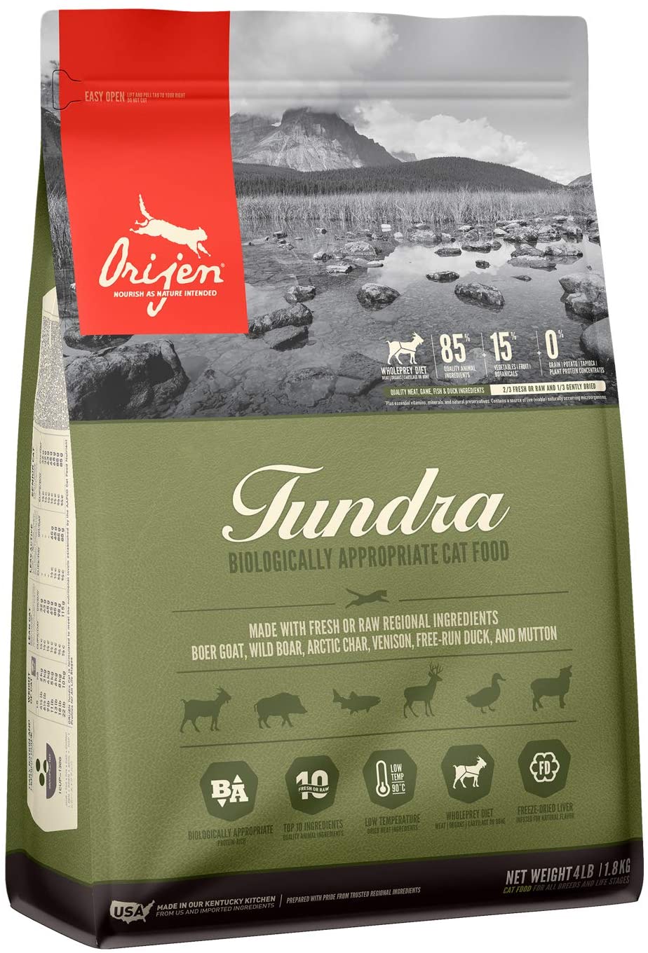  ORIJEN FIT & TRIM - Comida para gato, 1.8 kg, 1 saco 