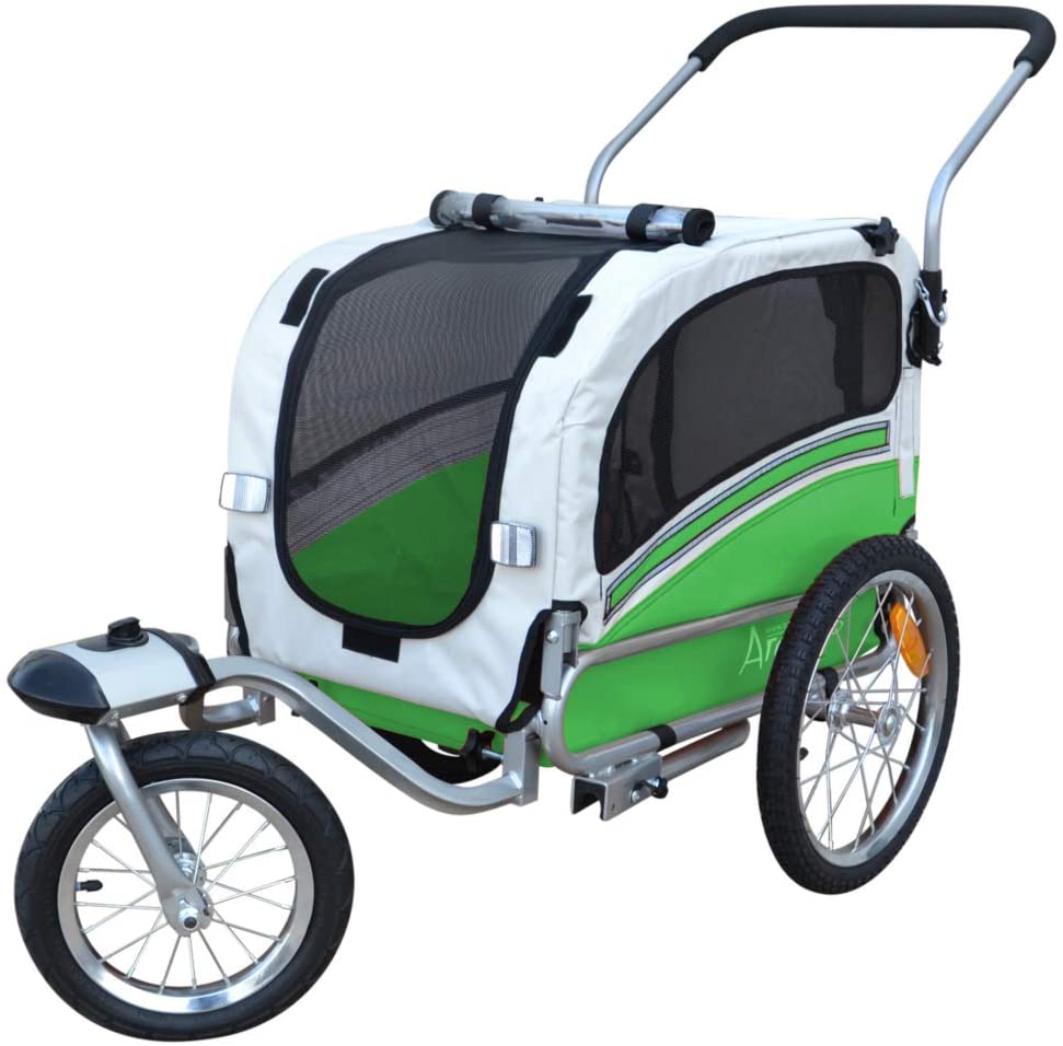  Papilioshop Argo Remolque Bici y Silla de Paseo para Perro Mascota (Verde S) 