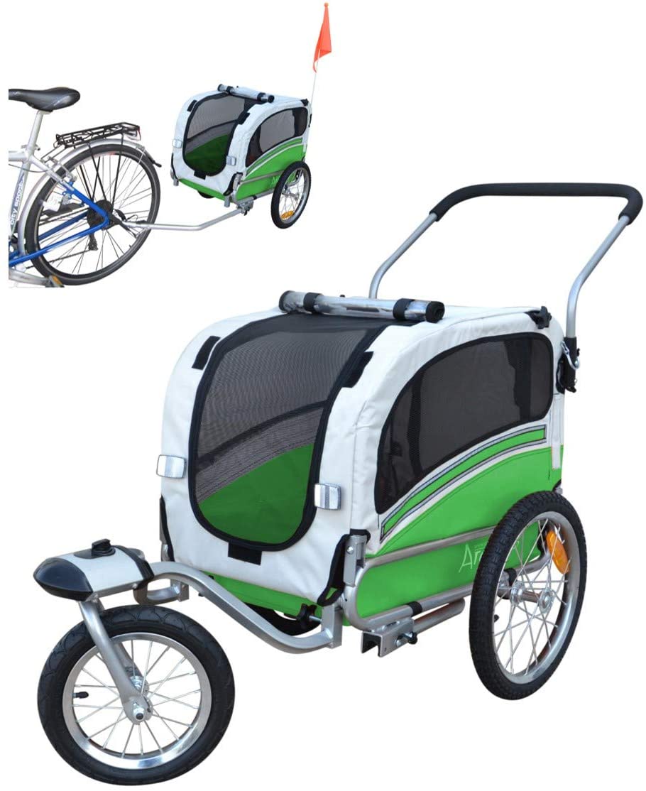  Papilioshop Argo Remolque Bici y Silla de Paseo para Perro Mascota (Verde S) 