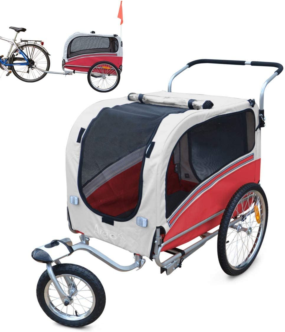  PAPILIOSHOP ARGO Remolque y carrito cochecito para el transporte de perro perros mascota por bici bicicleta carro bicicletas silla de paseo 