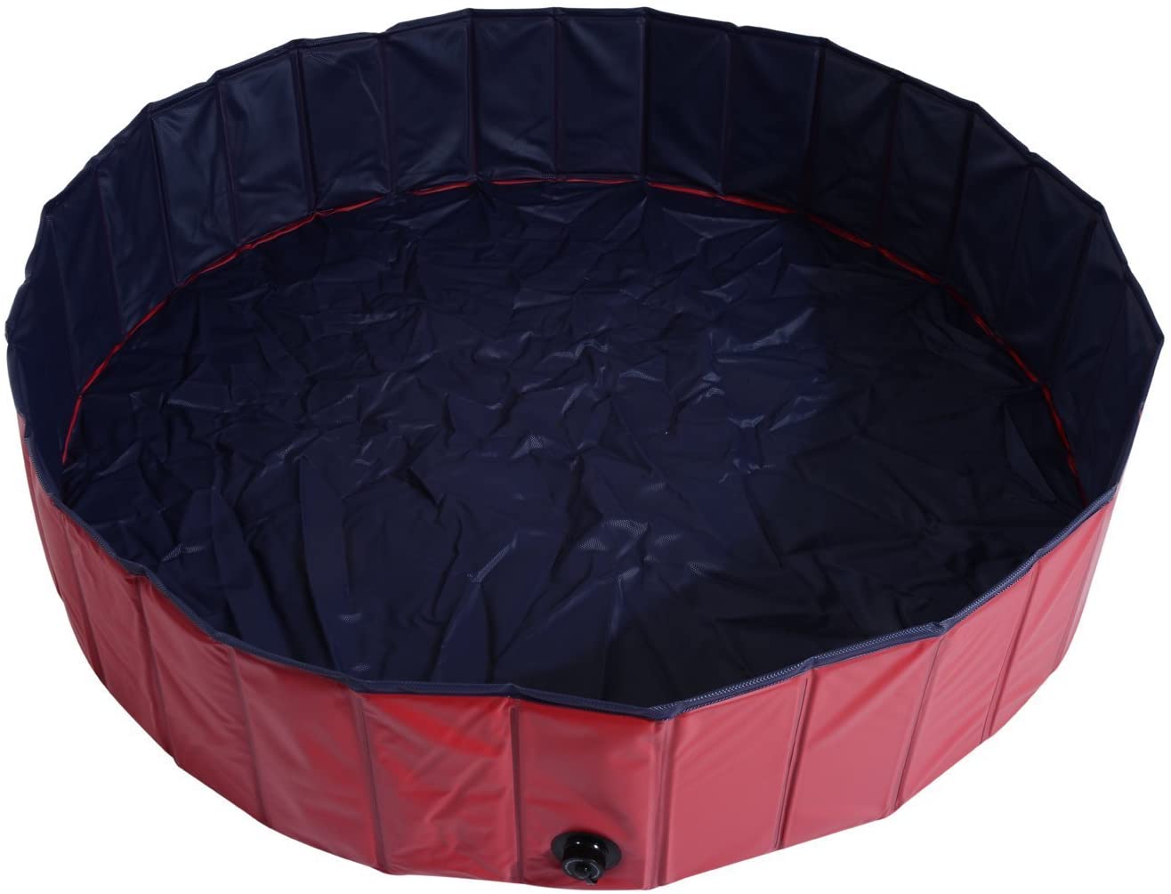  PawHut Piscina para Perros Mascotas Rojo PVC 140x30cm 