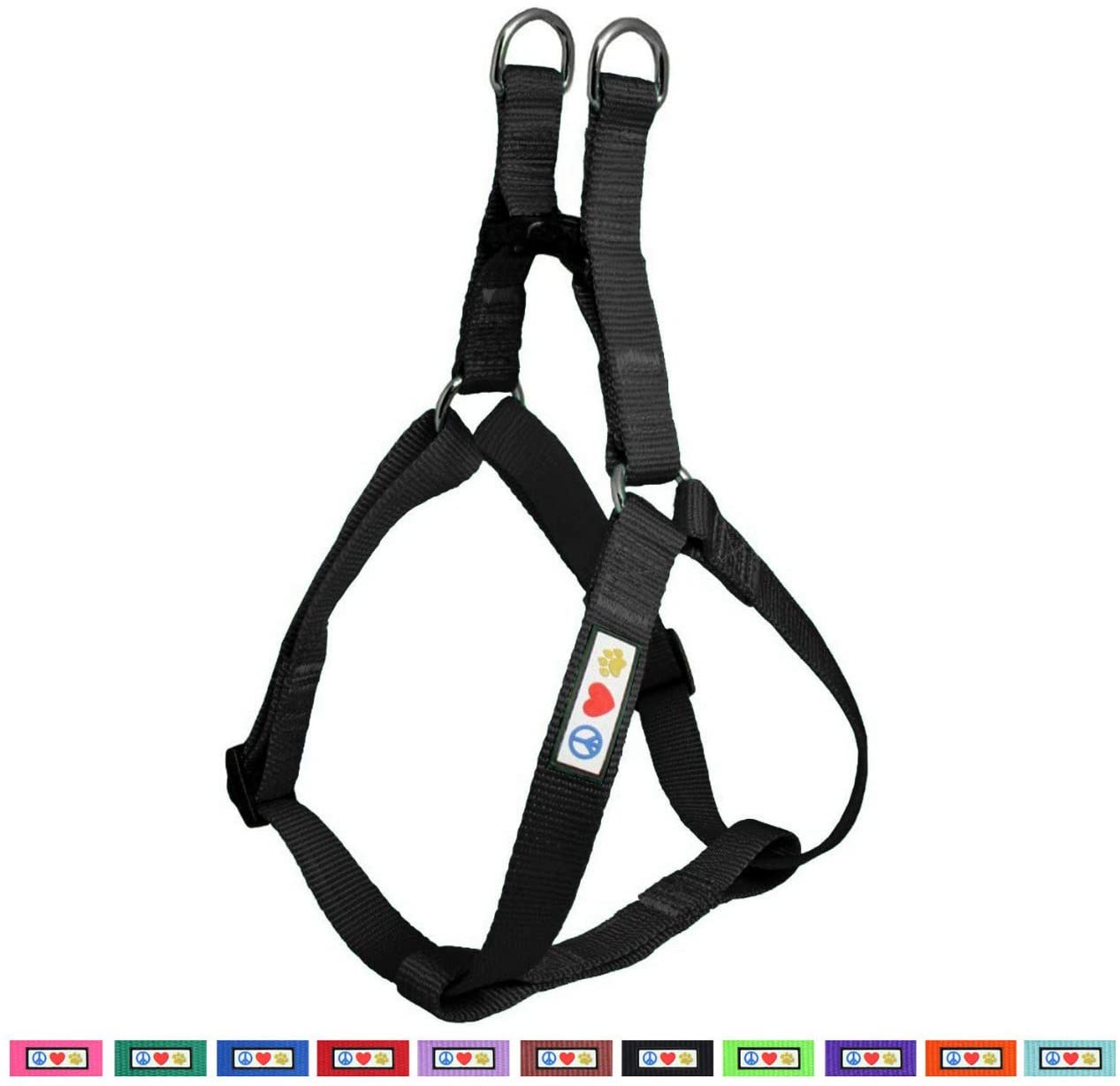  Pawtitas Arnes de Entrenamiento Chaleco Pechera para Perros y Cachorros arnes de adiestramiento Ideal para Caminar Perros Cachorros arnes Mediano Color Negro 