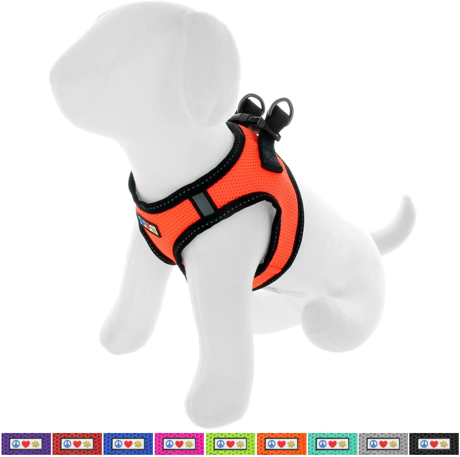  Pawtitas Arnes de Tela Antitirones Perro y Cachorros, Chaleco Acolchado para Mayor Comodidad, diseño Resistente, Ajustable y Transpirable Extra Pequeño Naranja 