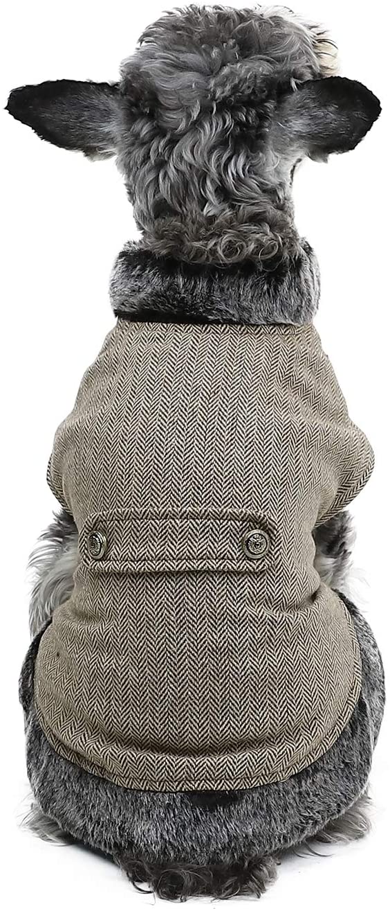  PAWZ Road Cuello de Piel sintética de Ropa para Perro pequeños, Mascota Abrigo de Invierno Super cálido y cómodo XL 