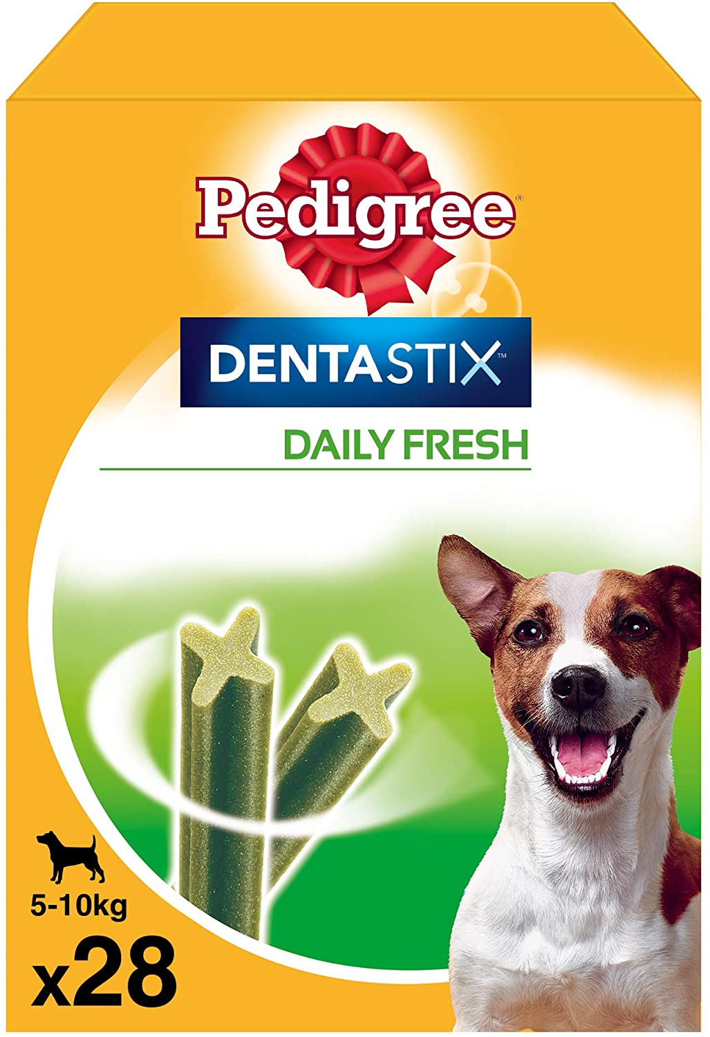  Pedigree Dentastix Fresh Snacks para Higiene Oral (Perro Pequeño 5-10 Kg) - 28 piezas, 440 g. 