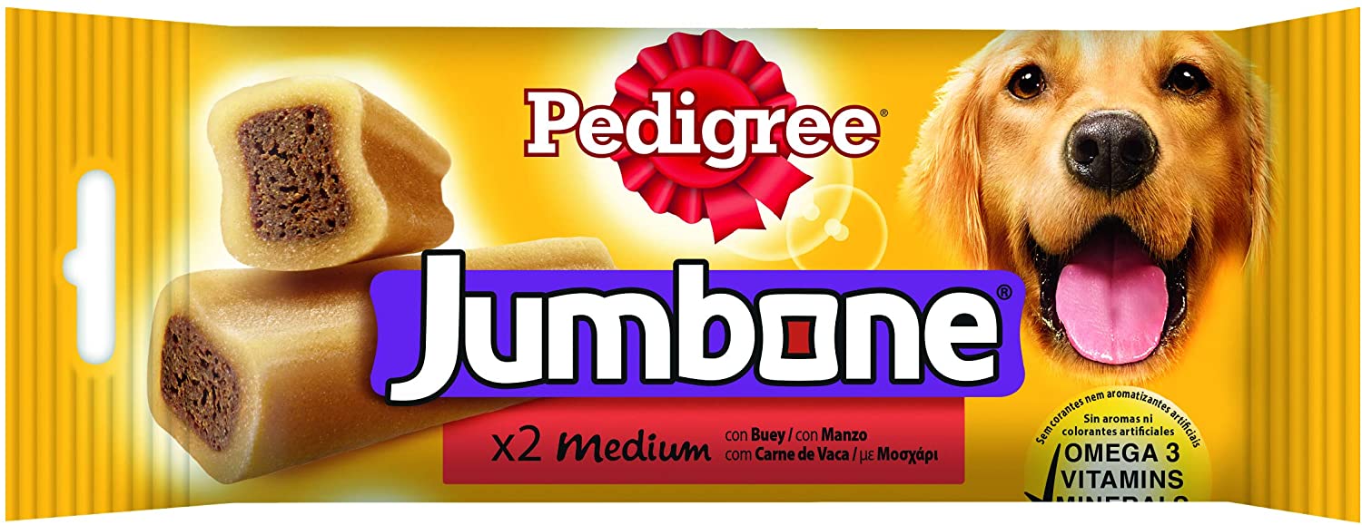  PEDIGREE Pack de 2 Huesos Jumbone para Perros 203 g - Pack de 12 