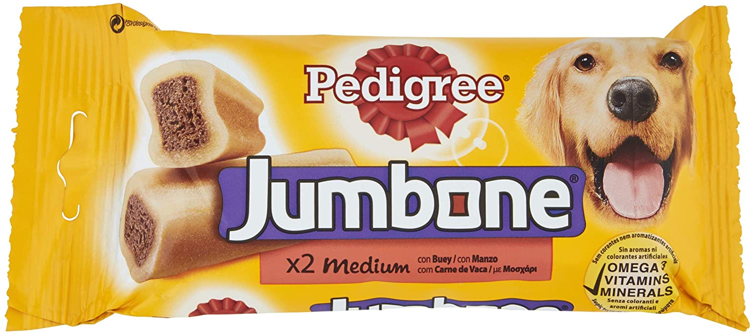  PEDIGREE Pack de 2 Huesos Jumbone para Perros 203 g - Pack de 12 