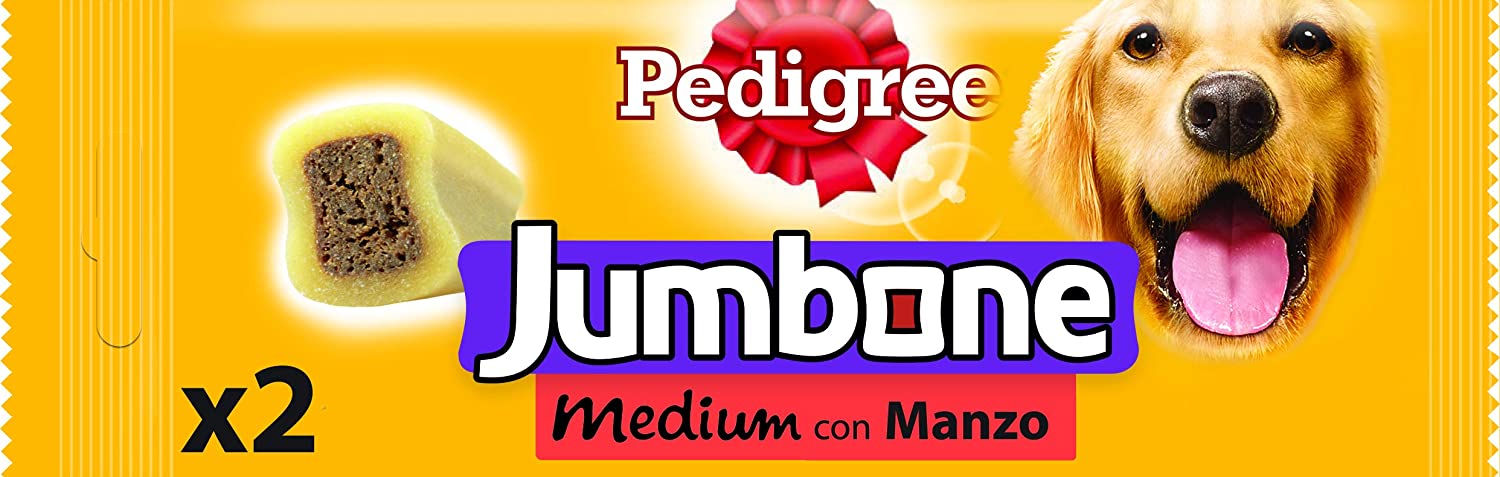  PEDIGREE Pack de 2 Huesos Jumbone para Perros 203 g - Pack de 12 