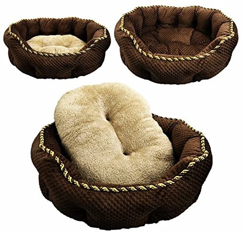  Pet Online Cama de mascotas y más gruesa de algodón de invierno y grandes y pequeños perros y gatos esteras, S: 50 * 40 * 18 CM, verde 