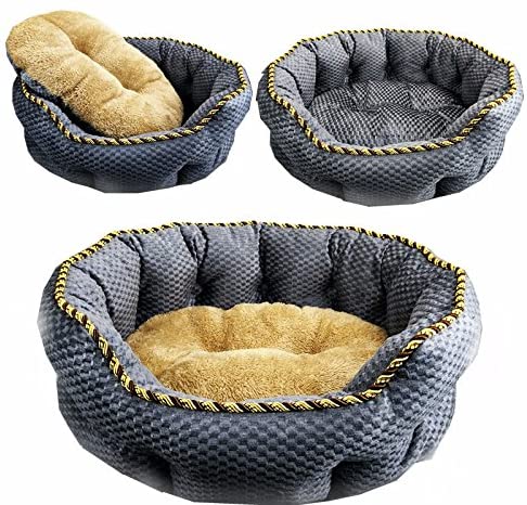  Pet Online Cama de mascotas y más gruesa de algodón de invierno y grandes y pequeños perros y gatos esteras, S: 50 * 40 * 18 CM, verde 