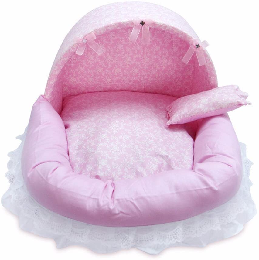  Pet Online Cama de Perro Caliente de algodón Transpirable Lavable extraíble camada de Pet, L: 52 * 42 * 39 cm, Rosa 