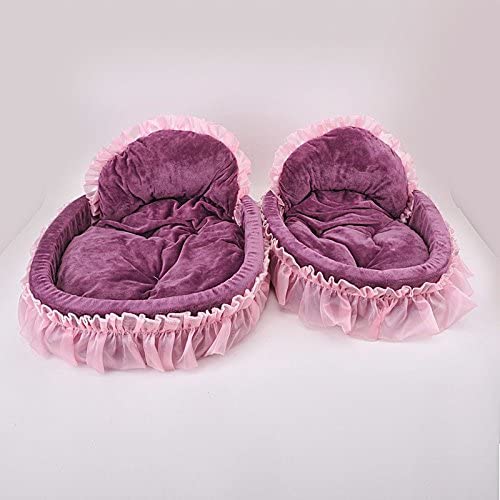  Pet Online Cama Pet boutique cute four seasons disponible púrpura caliente perro y gato PRINCESS cama, L: 56 * 45 * 11 cm 