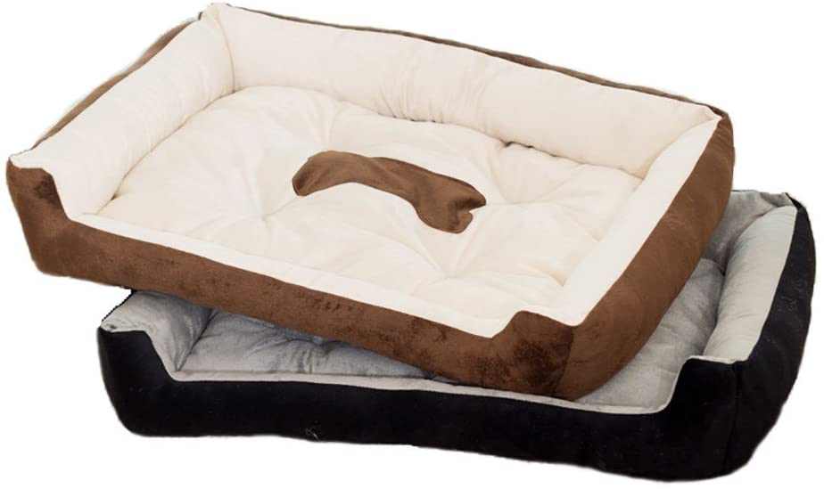  Pet Online Grandes y pequeñas mascotas perro gato CAMA CAMA CAMA suave caliente Tidy Four Seasons aplicar cinco modelos opcionales, m, negro 