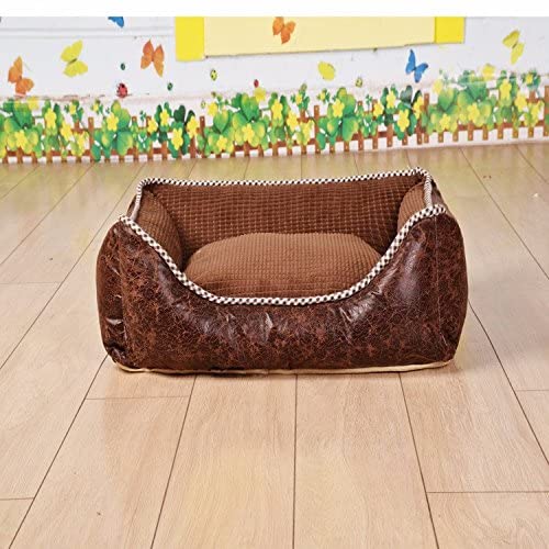  Pet Online Perro cama extraíble y resistente a la limpieza común four seasons engrosada cojines para perros y gatos artículos para mascotas, M: 70 * 55 * 20 cm, gris 