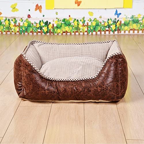  Pet Online Perro cama extraíble y resistente a la limpieza común four seasons engrosada cojines para perros y gatos artículos para mascotas, M: 70 * 55 * 20 cm, gris 