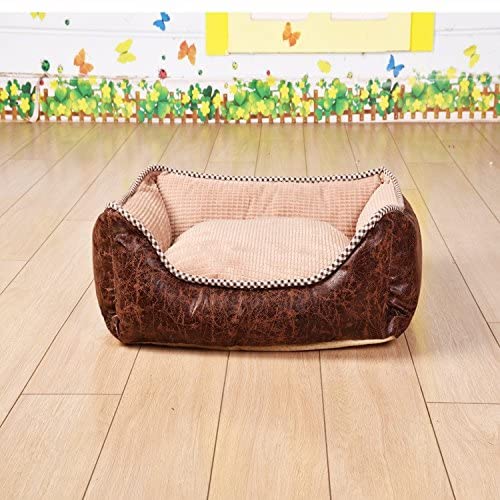  Pet Online Perro cama extraíble y resistente a la limpieza común four seasons engrosada cojines para perros y gatos artículos para mascotas, M: 70 * 55 * 20 cm, gris 