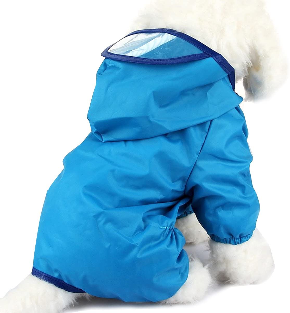  PETCUTE Chubasquero para Perros Chaqueta Impermeable para Mascota Ropa Chubasqueros con Capucha para Medianas y Grandes Perros 