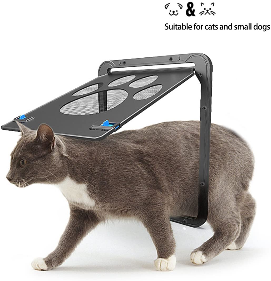  PETCUTE Gateras para Perros Puerta para Gatos Puertas para Perros Cerradura Automática de Mascota Bloqueable para Mascotas 