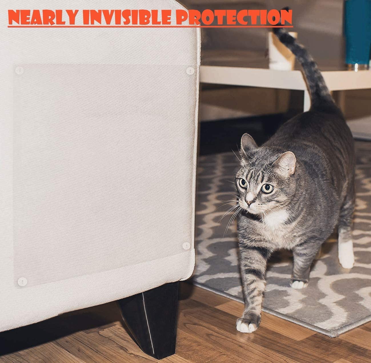  PetIsay XL Protectores antiarañazos para muebles (juego de 6), protege tus muebles de perro/gatos garras, almohadilla disuasoria para arañazos de gato, protector de sofá a prueba de gatos 