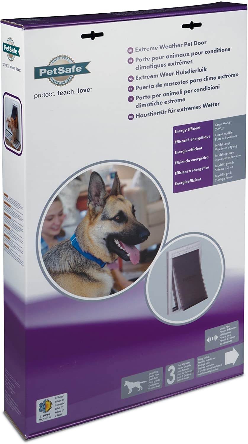  PetSafe - Puerta para Mascotas de Uso eficiente con Condiciones meteorológicas extremas, tamaño Mediano 