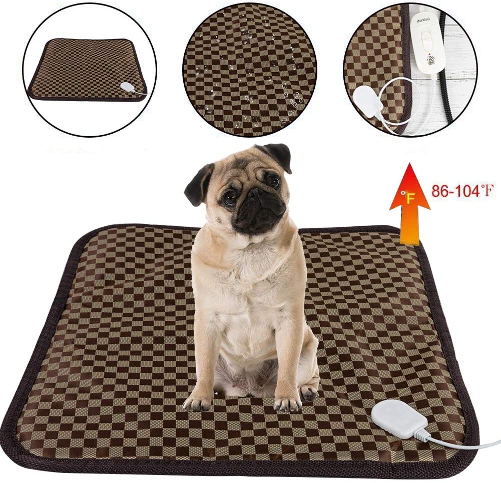  PINPOXE Manta calefactora para Mascotas, Manta calefactable para Gatos y Perros, Esterilla térmica respetuosa con el Medio Ambiente, Seguridad Impermeable, Manta para Gatos, tamaño: 45 x 45 cm 