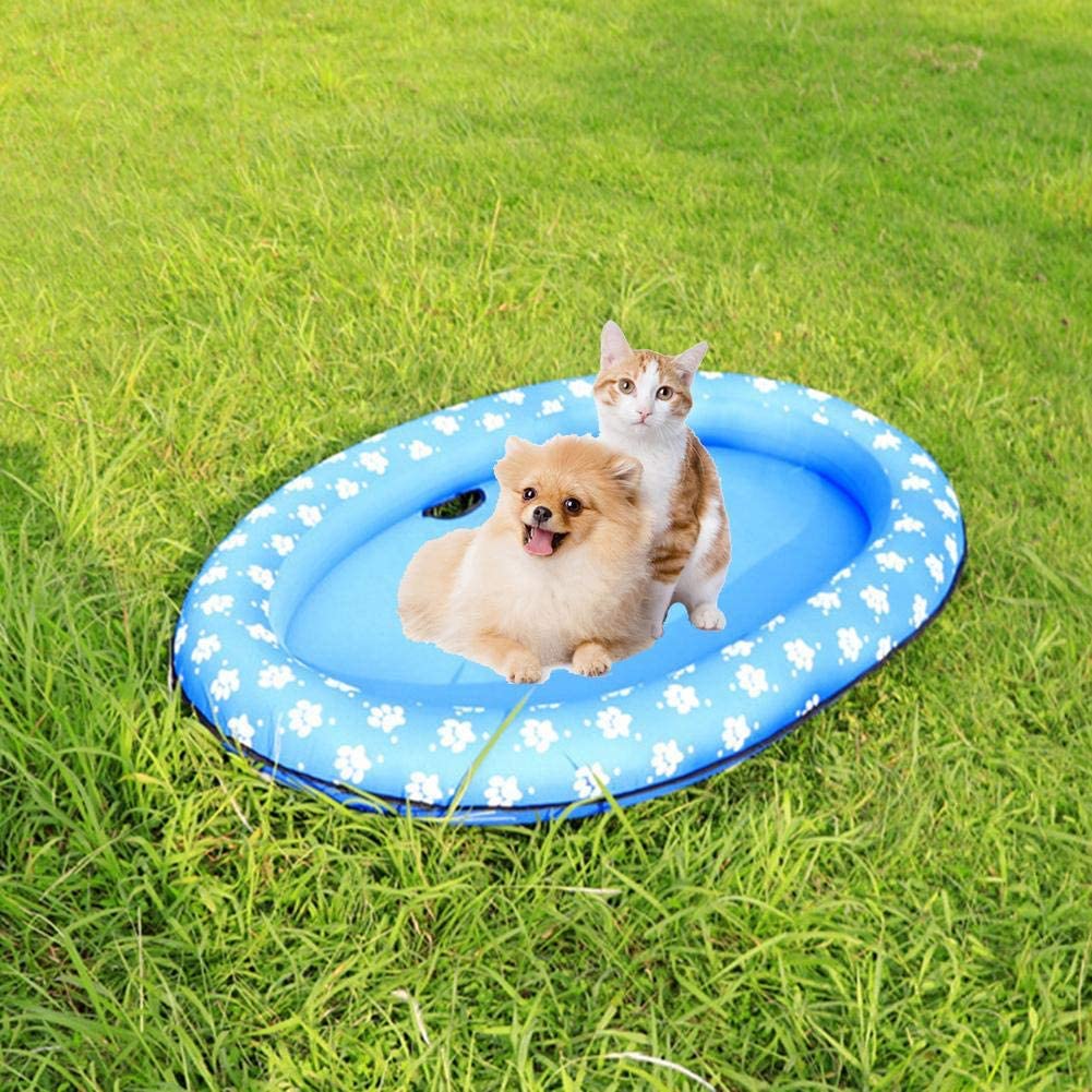  Piscina flotante para perros Piscina acuática para mascotas Juguete acuático Piscina flotante Juguete playero flotante para la hilera de camas para perros y gatos 