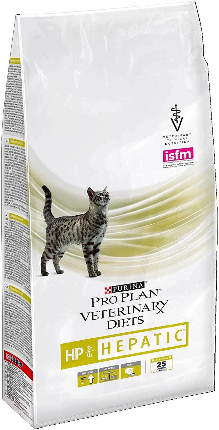  Pro Plan Veterinary Diets Feline HP Hepatic Dry - Comida para Gatos (1,5 kg) 